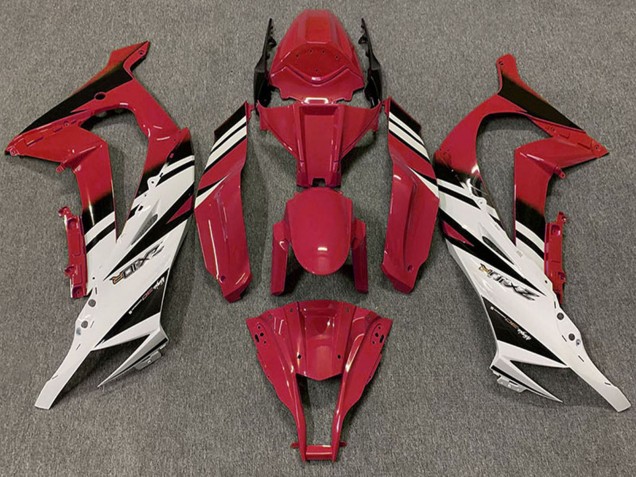 2011-2015 Kawasaki ZX10R Motorcycle Fairings - Maroon Red White Black