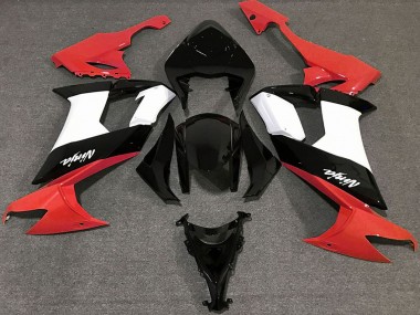 Cheap 2008-2010 Kawasaki ZX10R Motorcycle Fairings - Glossy Red Black and White