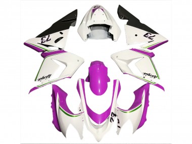 Cheap 2004-2005 Kawasaki ZX10R Motorcycle Fairings - Glossy White Pink