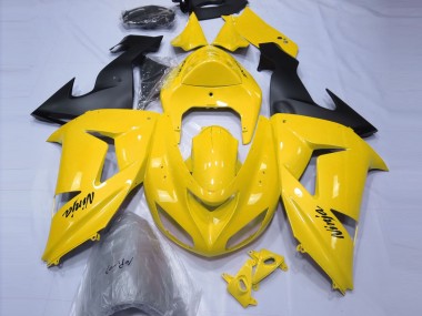 Cheap 2006-2007 Kawasaki ZX10R Motorcycle Fairings - Yellow Black