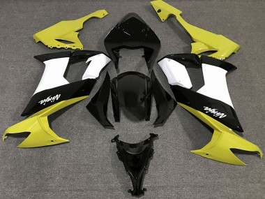 Cheap 2008-2010 Kawasaki ZX10R Motorcycle Fairings - Glossy Yellow Black and White