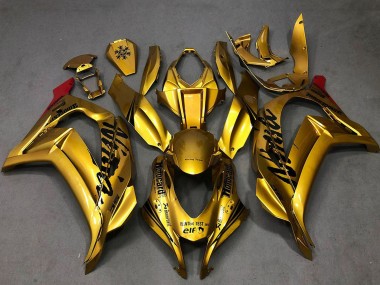 Cheap 2016-2020 Kawasaki ZX10R Motorcycle Fairings - Gold Black Red
