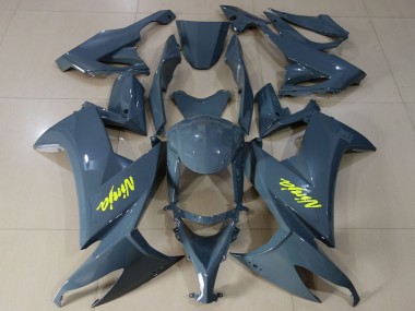 Cheap 2008-2010 Kawasaki ZX10R Motorcycle Fairings - Dark Nardo Grey High Viz Yellow