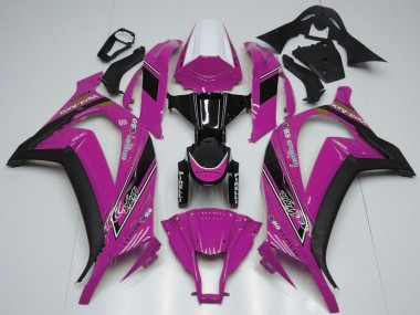 Cheap 2011-2015 Kawasaki ZX10R Motorcycle Fairings - White Pink Glossy Black OEM Style