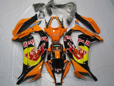 Cheap 2011-2015 Kawasaki ZX10R Motorcycle Fairings - Orange Yellow Glossy Black Red bull