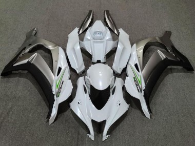 Cheap 2016-2020 Kawasaki ZX10R Motorcycle Fairings - Pearl White Silver