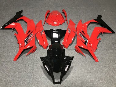 Cheap 2011-2015 Kawasaki ZX10R Motorcycle Fairings - Red Glossy Black