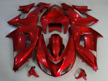 Cheap 2006-2007 Kawasaki ZX10R Motorcycle Fairings - Deep Red
