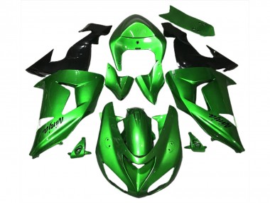 Cheap 2006-2007 Kawasaki ZX10R Motorcycle Fairings - Green Glossy Black