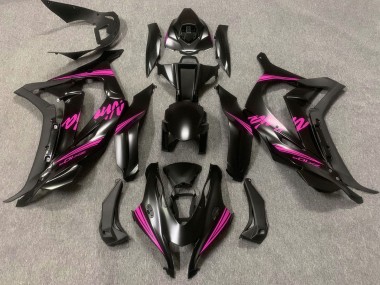 Cheap 2016-2020 Kawasaki ZX10R Motorcycle Fairings - Matte Black Pink Ninja