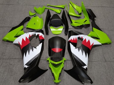 Cheap 2008-2010 Kawasaki ZX10R Motorcycle Fairings - Green Matte Black Red White Shark