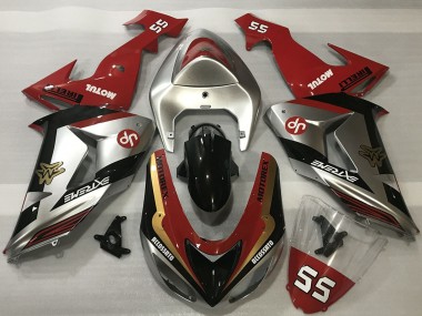 Cheap 2006-2007 Kawasaki ZX10R Motorcycle Fairings - Red Silver Gold Black