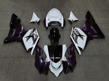 Cheap 2004-2005 Kawasaki ZX10R Motorcycle Fairings - White Purple and Black