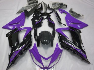 Cheap 2013-2018 Kawasaki ZX6R Motorcycle Fairings - Purple Glossy Black