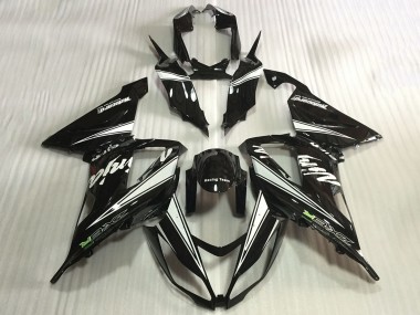 Cheap 2013-2018 Kawasaki ZX6R Motorcycle Fairings - Glossy Black White