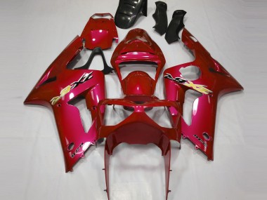 Cheap 2003-2004 Kawasaki ZX6R Motorcycle Fairing - Red