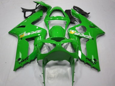 Cheap 2003-2004 Kawasaki ZX6R Motorcycle Fairings - Green OEM Style