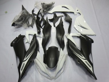 Cheap 2013-2018 Kawasaki ZX6R Motorcycle Fairings - White Matte Black