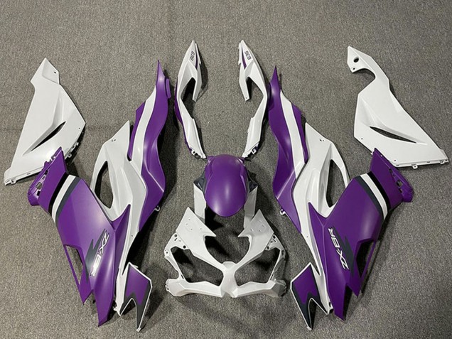 2019-2022 Kawasaki ZX6R Motorcycle Fairings - White Purple