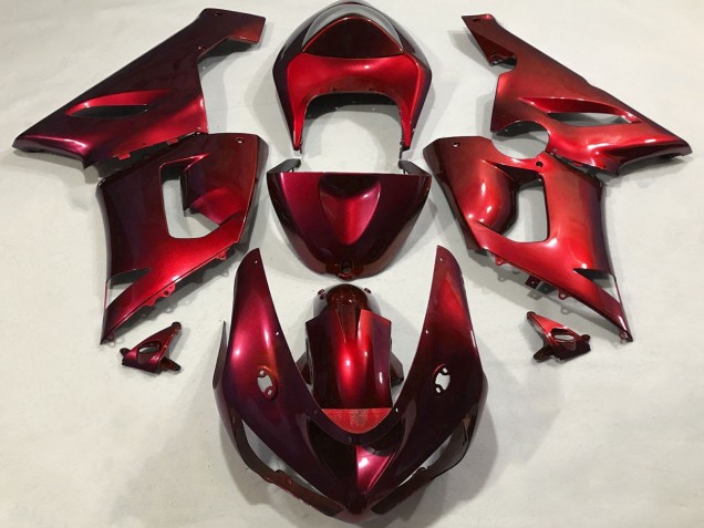 2005-2006 Kawasaki ZX6R Motorcycle Fairings - Metallic Red
