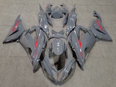Cheap 2013-2018 Kawasaki ZX6R Motorcycle Fairings - Nardo Grey Red