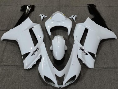 Cheap 2007-2008 Kawasaki ZX6R Motorcycle Fairings - Plain White Gloss