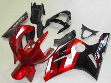 Cheap 2003-2004 Kawasaki ZX6R Motorcycle Fairings - Red White Glossy Black