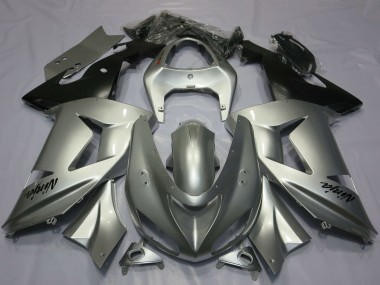 Cheap 2003-2004 Kawasaki ZX6R Motorcycle Fairings - Silver
