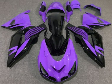 Cheap 2006-2011 Kawasaki ZX14R Motorcycle Fairing - Purple Glossy Black