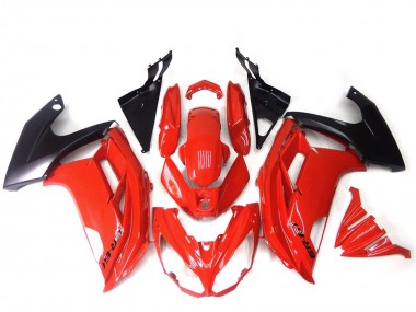Cheap 2012-2014 Kawasaki ER6F Motorcycle Fairings - Red Glossy Black
