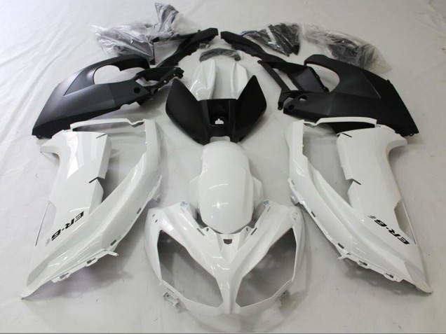2012-2014 Kawasaki Ninja ER6F Motorcycle Fairings - Glossy White Matte Black