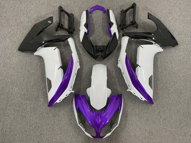 Cheap 2009-2011 Kawasaki Ninja 650R Motorcycle Fairings - White Purple Matte Black
