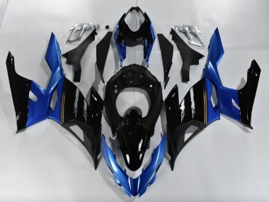 Cheap 2018-2024 Kawasaki Ninja 400 Motorcycle Fairings - Blue Glossy Black