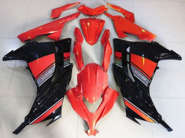 Cheap 2013-2024 Kawasaki Ninja 300 Motorcycle Fairing - Red Black