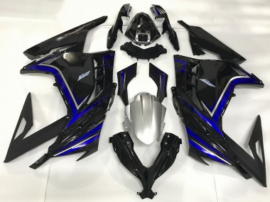 Cheap 2013-2024 Kawasaki Ninja 300 Motorcycle Fairings - Glossy Black Blue