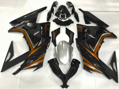 Cheap 2013-2024 Kawasaki Ninja 300 Motorcycle Fairings - Glossy Black Orange