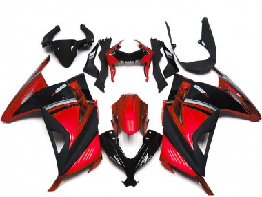 Cheap 2013-2024 Kawasaki Ninja 300 Motorcycle Fairings - Red Black