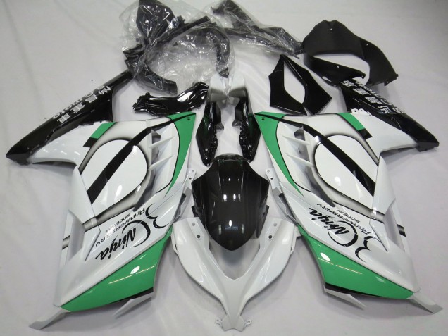 2013-2024 Kawasaki Ninja 300 Motorcycle Fairings - Glossy White Green Black