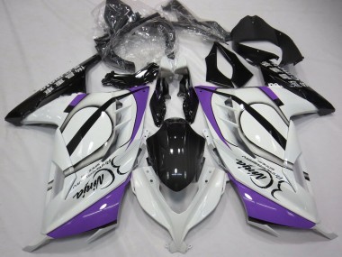 Cheap 2013-2024 Kawasaki Ninja 300 Motorcycle Fairings - Glossy White Purple Black