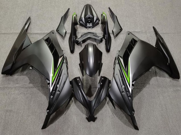 2013-2024 Kawasaki Ninja 300 Motorcycle Fairings - Matte Black Green