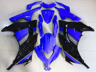 Cheap 2013-2024 Kawasaki Ninja 300 Motorcycle Fairings - Blue Black