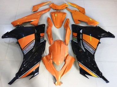 Cheap 2013-2024 Kawasaki Ninja 300 Motorcycle Fairings - Orange Black