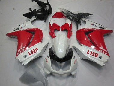 Cheap 2008-2012 Kawasaki Ninja 250 Motorcycle Fairings - White Red Beet