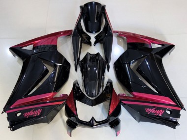 Cheap 2008-2012 Kawasaki Ninja 250 Motorcycle Fairings - Glossy Black Red