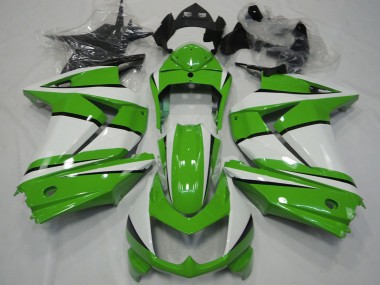 Cheap 2008-2012 Kawasaki Ninja 250 Motorcycle Fairings - White Green Black