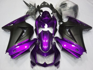 Cheap 2008-2012 Kawasaki Ninja 250 Motorcycle Fairings - Purple Matte Black