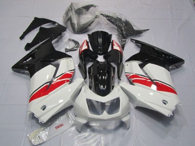 Cheap 2008-2012 Kawasaki Ninja 250 Motorcycle Fairings - White Red Glossy Black Yama Style