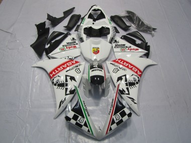 Cheap 2012-2014 Yamaha R1 Motorcycle Fairings - White Red Green Black Abarth Wudy Motul