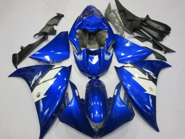 Cheap 2012-2014 Yamaha R1 Motorcycle Fairings - Blue White