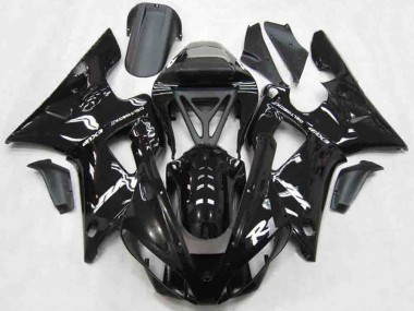 Cheap 2000-2001 Yamaha R1 Motorcycle Fairings - Glossy Black White